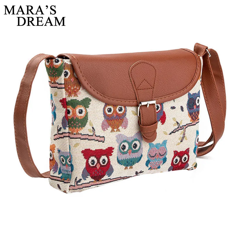 FLOWER OR DOG PRINT GIRLS LADIES SMALL 8/" WIDE SHOULDER MESSENGER BAG OWL