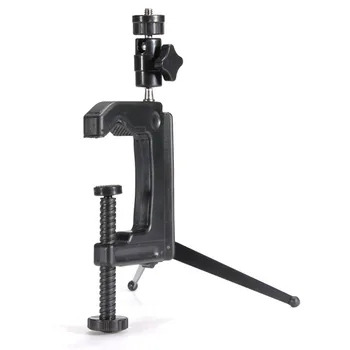 

Brand New Mini Portable Swiveling C-Clamp Clamp Tripod Stand Desktop for Camera Camcorder DSLR