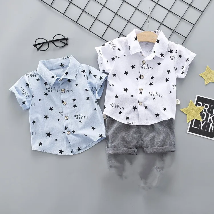 Summer Baby Boys Clothes Set Suit For A Boy Shirt Pants 2pcs/sets Toddler Colthes Clothing Sets Children Tracksuit | Детская одежда и