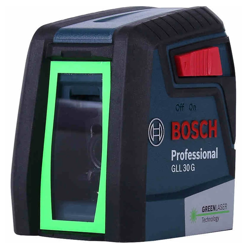 Лазерный нивелир Bosch GLL30G Высокоточный зеленый светильник двухлинейный горизонтальный и вертикальный лазерный нивелир