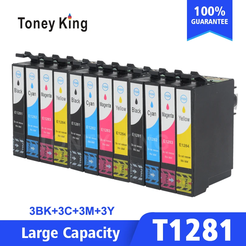 

3 Set Ink Cartridge for Epson T1281 T1282 T1283 T1284 For Epson Stylus SX 125 130 230 435W 445W Office BX305F BX305FW Printer