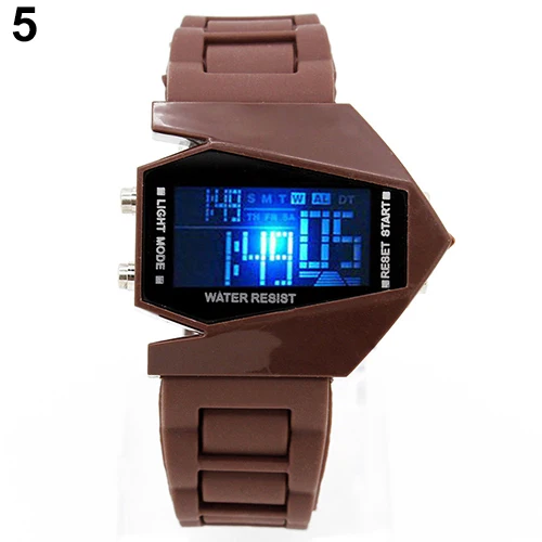 Reloj de pulsera electrónico con esfera en forma de Plan deportivo Digital ligero, diseño de gran tamaño, para hombre - Imagen 4