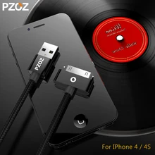 PZOZ usb кабель для iphone 4s Зарядное устройство usb кабель Быстрая зарядка для iphone 4 s iPod Touch Nano iphone 4 30 pin адаптер кабель синхронизации данных