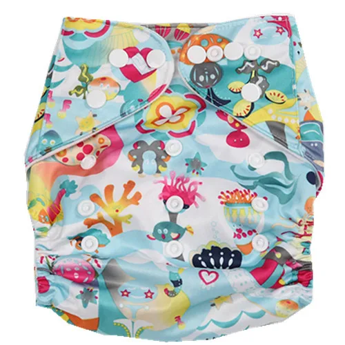 

Free Shipping 2016 Baby 6pcs Pack Pocket Washable Adjustable Cloth Diaper with 2 Inserts