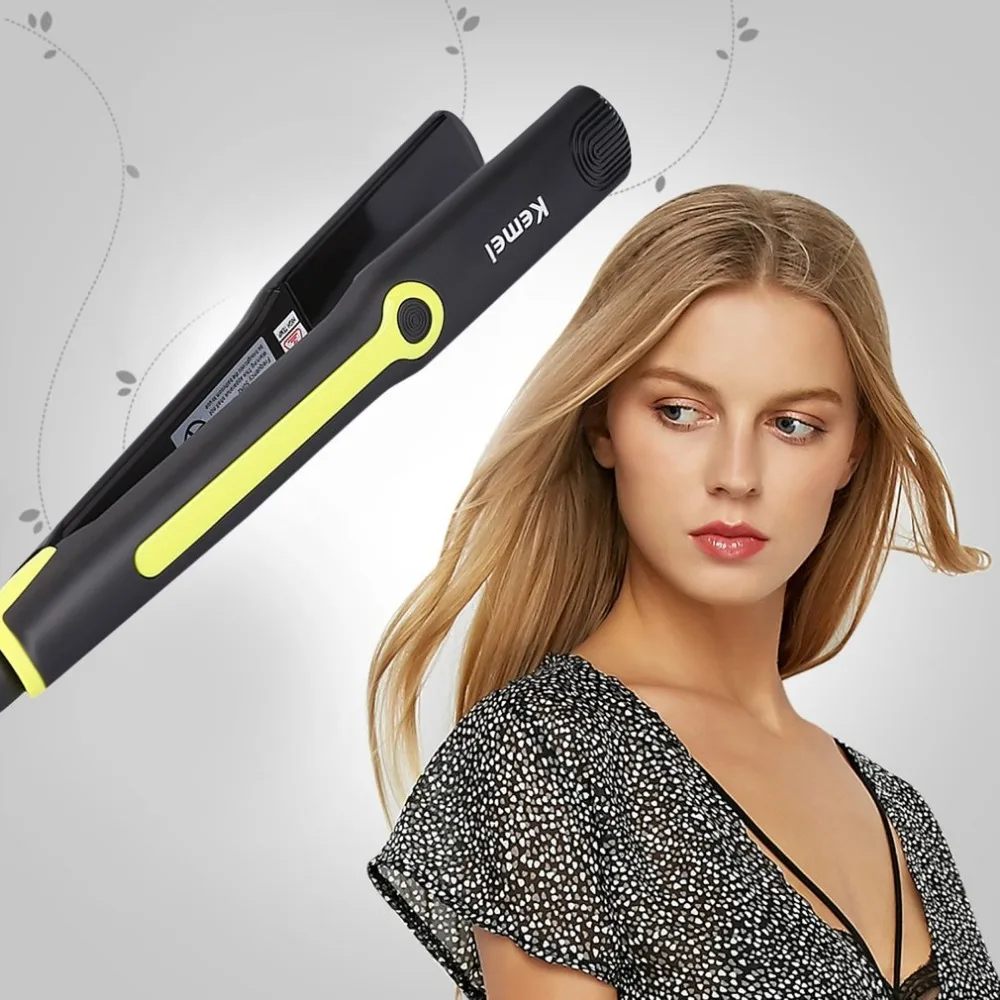 

KEMEI KM-2119 Ceramic Hair Crimper Dual-use Crimping Iron Mini Perm Splint Hairdressing Tool Salon Hair Styling Tool