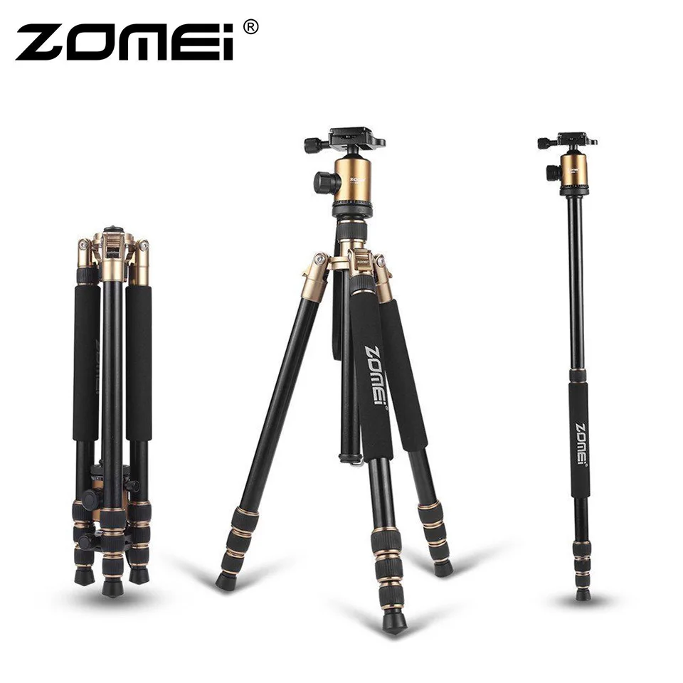 ZOMEI Z818 переносной фотоштатив из алюминия Aolly дорожный штатив для камеры с