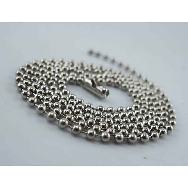 

stainless steel ball chain beads chain diameter 2.4mm x 70cm stainless steel 304 material for dog tag