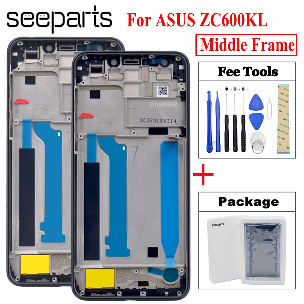 Marco medio para Asus, piezas repuesto para Zenfone 5 Lite, ZC600KL, negro/blanco|Marcos y carcasas para teléfonos móviles| - AliExpress