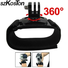 For GoPro Adjustable 360 Degrees Wrist Mount Band Strap+ Screw For Gopro Hero 2 3 3+ 4 Sj4000 Sport Camera Accessories 360 degree rotational 1 4 car mount holder w suction cup gopro adapter for camera gopro hero 4 sj4000