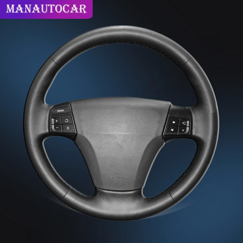 

Car Braid On The Steering Wheel Cover for Volvo S40 2006-2012 V50 2005-2011 DIY Auto Leather Interior Accessories Car-styling