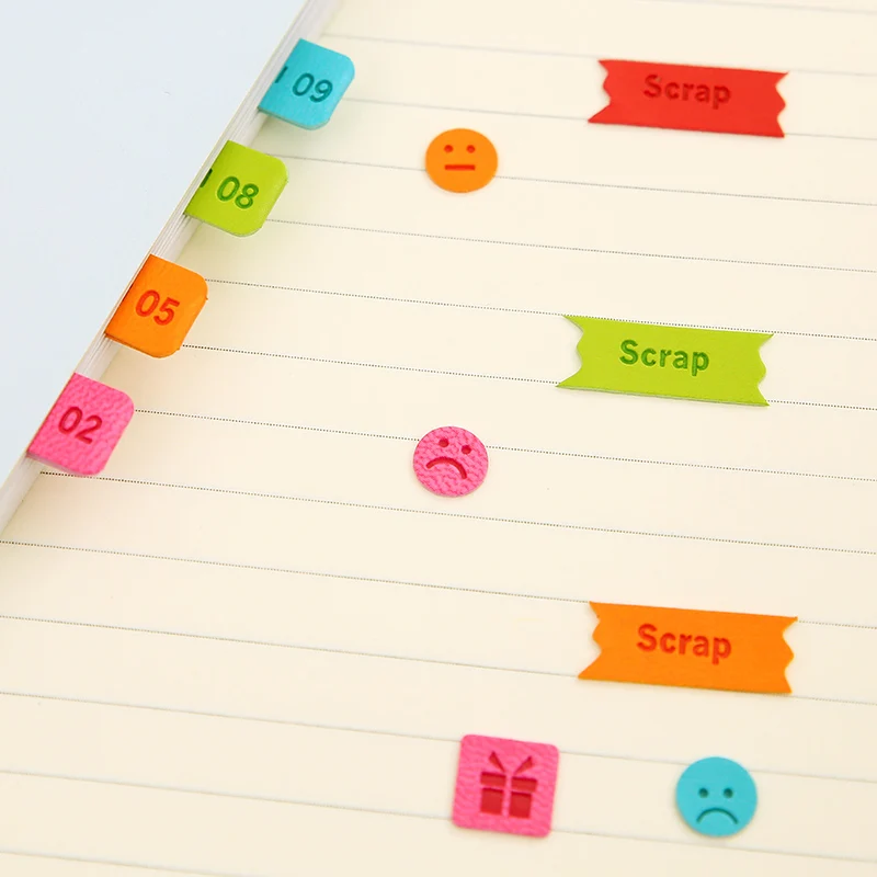 1 Pcs Cute Kawaii Number Alphabet Scrapbook Decorative Book Stickers Page Markers Multifunction Office School Crafting