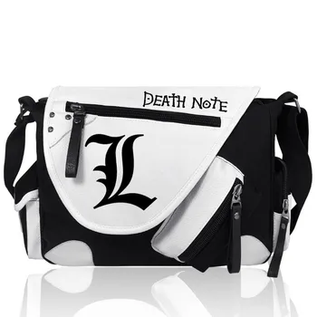 

Death note Totoro Cartoon Canvas Bag Travel Bag Student Shoulder Handbag Gifts Students Croosbady Zipper School Bags