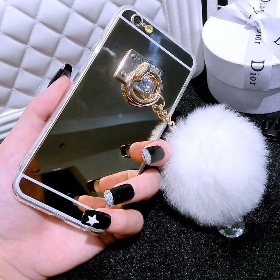 Блестящий чехол для Iphone 12 Mini 11 Pro Max XS MAX XR 8 7 6 6S Plus SE 2020 чехлы с помпоном из