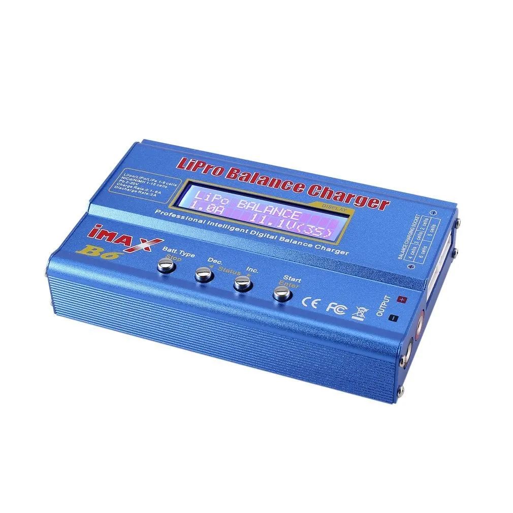 Оригинальное iMAX B6 80W 6A Lipo NiMh Li Ion Ni Cd RC зарядное устройство 10W2A Dis с 15V/6A AC/DC адаптер