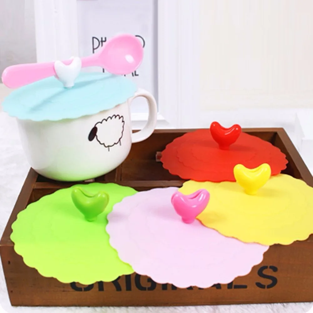 Kawaii универсальная силиконовая растягивающаяся крышка на присоске с крышкой для