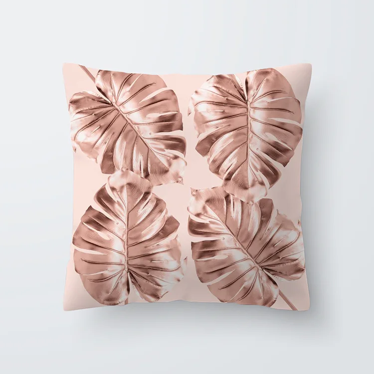 

Geometric Throw Pillow Case Rose Gold Pink Cushion Cover Square Pillowcase for Living Room Sofa Car Pillowcase Home Decoration