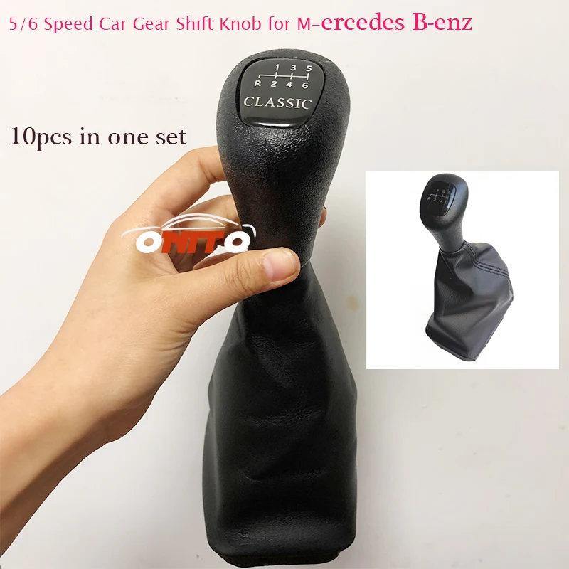 

Free Shipping 10pcs/lot 5/6 Speed Manual Car Gear Shift Knob Gaiter Boot Cover For Mercedes Benz W202 W208 Classic Car-styling