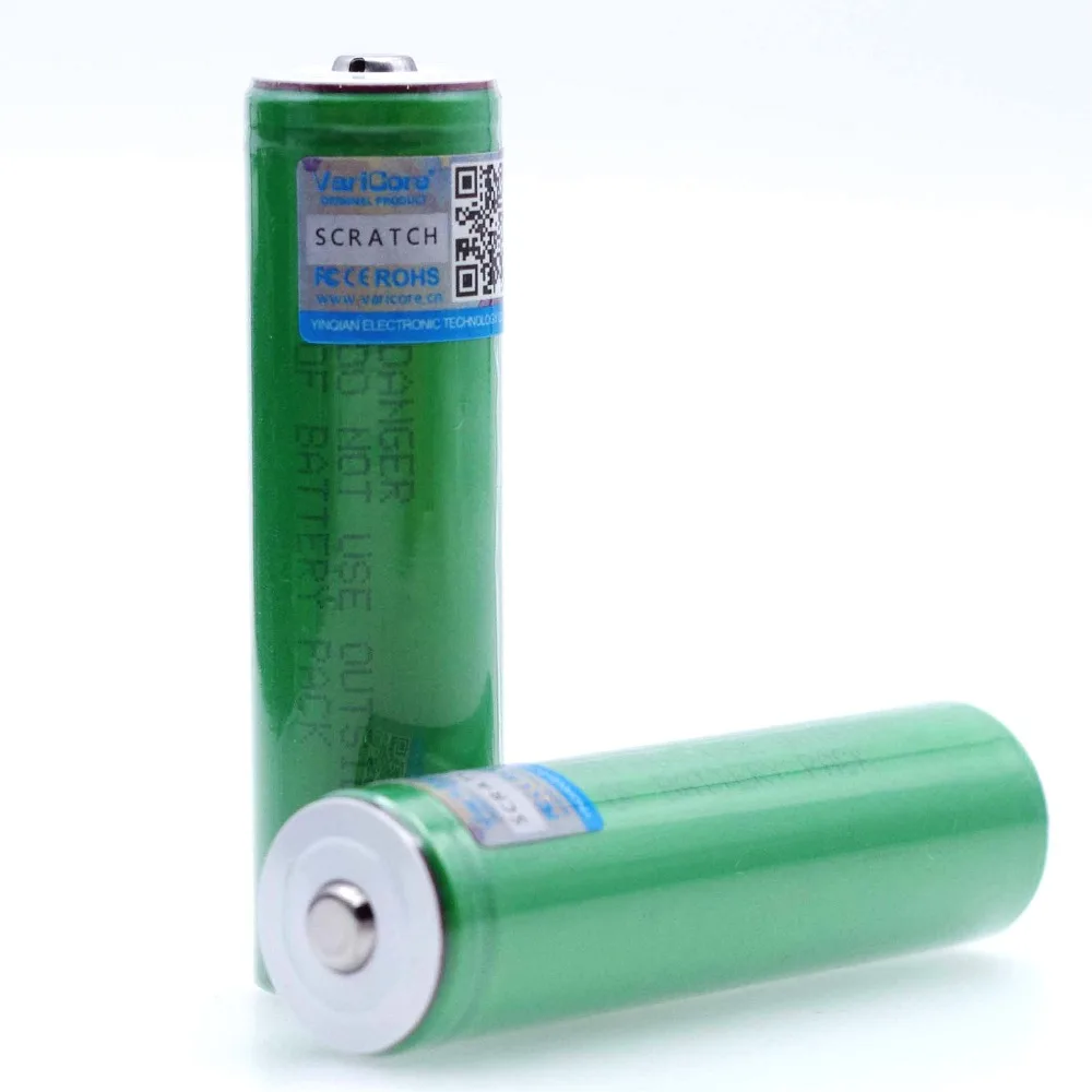 

2pcs VariCore VTC6 3.7V 3000 mAh 18650 Li-ion Rechargeable Battery 30A Discharge for US18650VTC6 batteries + Pointed