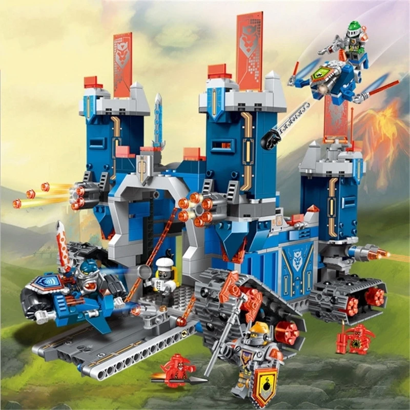 

14006 Nexoe 1115Pcs The Fortrex Nexus Knights Building Blocks Bricks kit Toys Set Castle Weapon Clay Aaron Fox Axl 70317