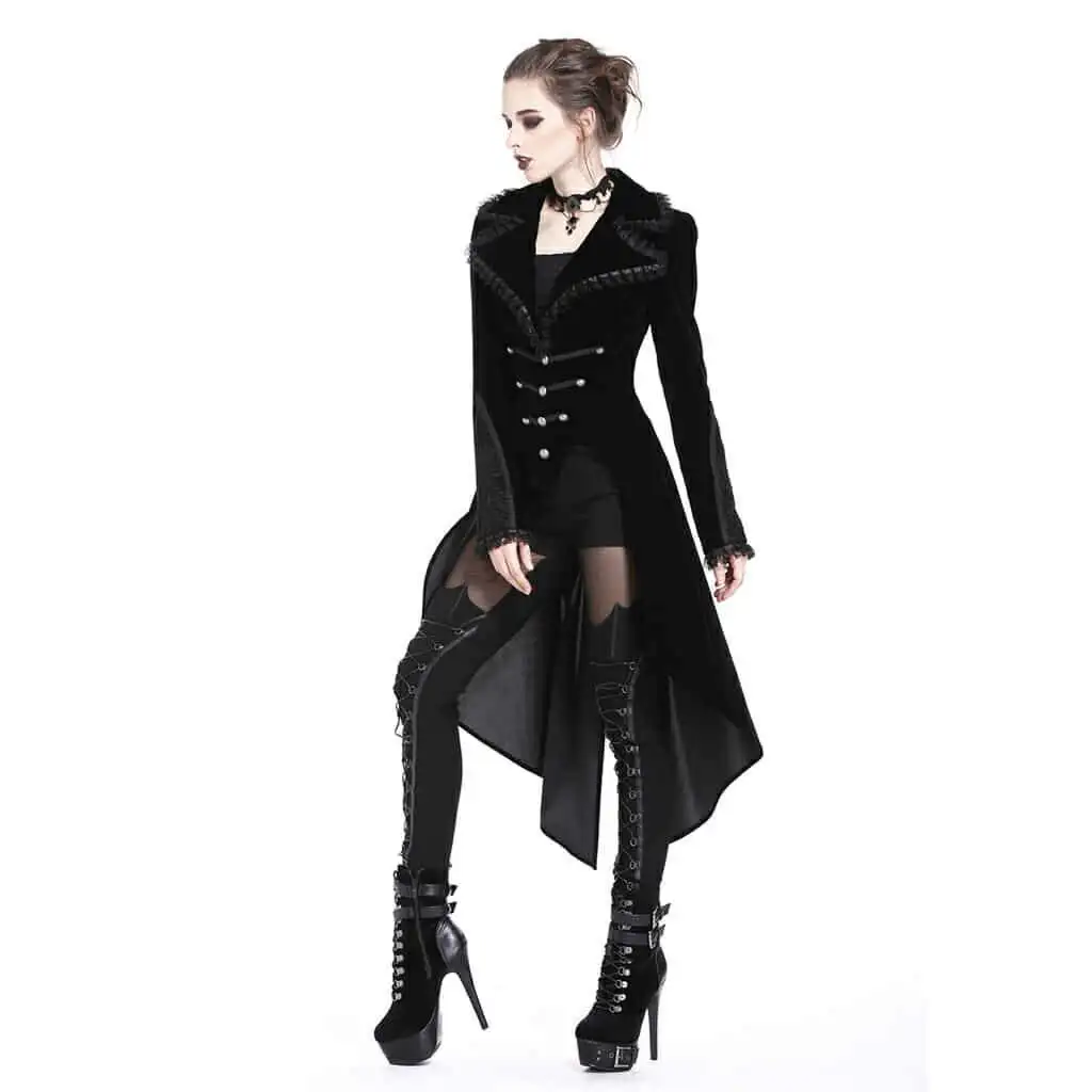 Женское винтажное пальто Darkinlove Goth Tail JW162|Пальто| |