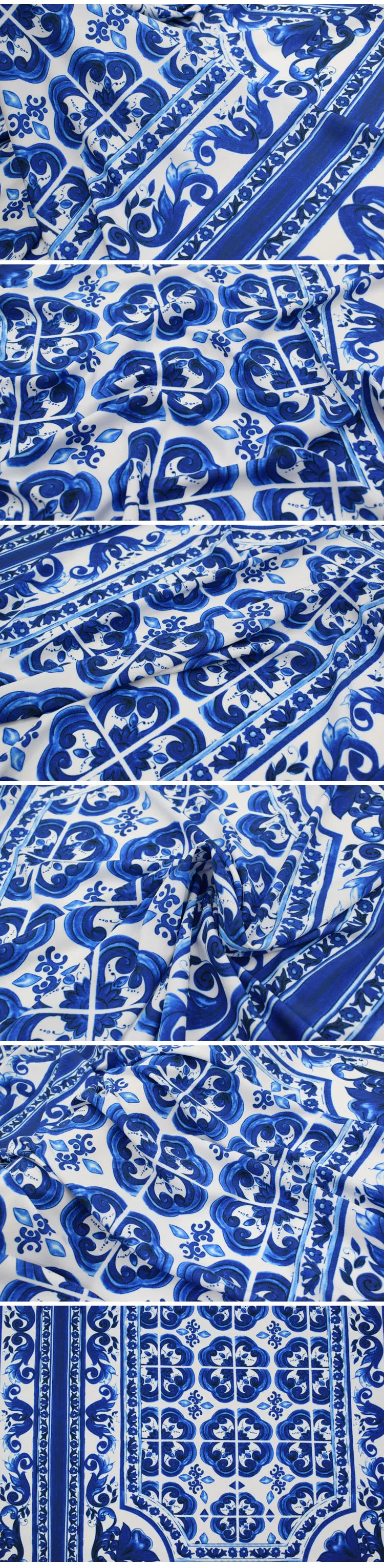 92*147 см/шт. Синий и белый фарфор habijabi сатин стрейч ткань для летнего платья telas por metros tissu au метр tissus DIY