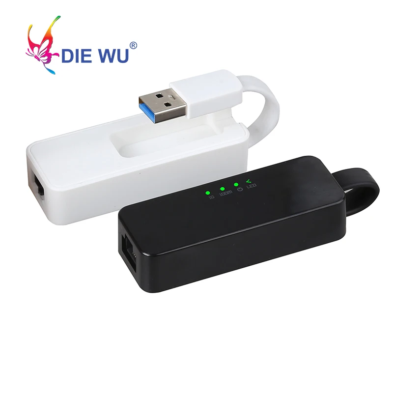 DIEWU USB 3,0 к RJ45 сетевая карта Lan адаптер 10/100/1000 Мбит/с Ethernet адаптер Realtek RTL8153 для планшетных ПК Win 7 8 10 XP