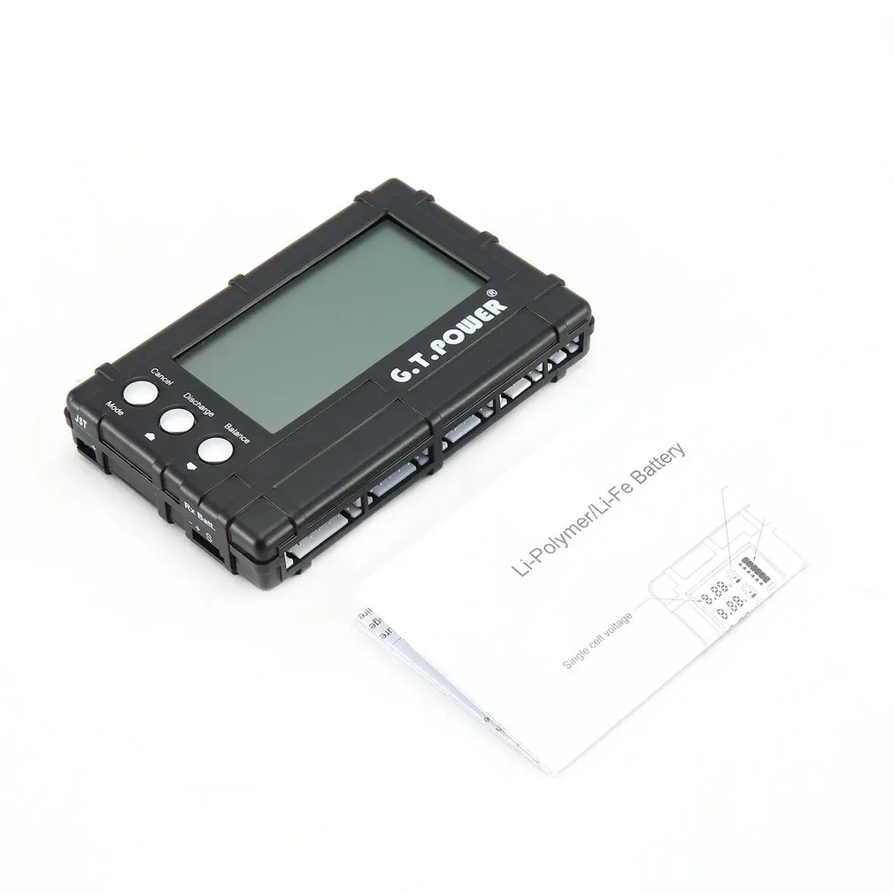 

GT.POWER 3 in 1 RC 2-6S LCD Li Polymer/Li-Fe Battery Balancer Discharger Balancer Voltage Meter Tester With JST connector