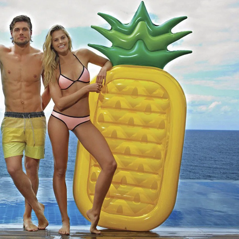 

5 Styles Inflatable Watermelon Float Pineapple Swimming Ring Pink Popsicle Thicken Pizza Pool Swim Ring Stool Water Floating Bed
