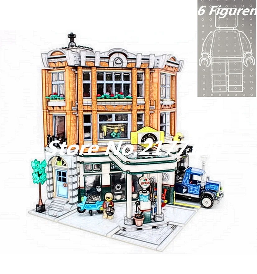 

New Creator series the Corner Garage Model Building Blocks set Compatible 10264 Classic Architecture Toys
