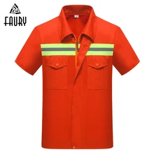 Инженерная форма унисекс, рабочая одежда, короткий рукав, ремонтная мастерская, отражатель, Рабочая защитная куртка, брюки