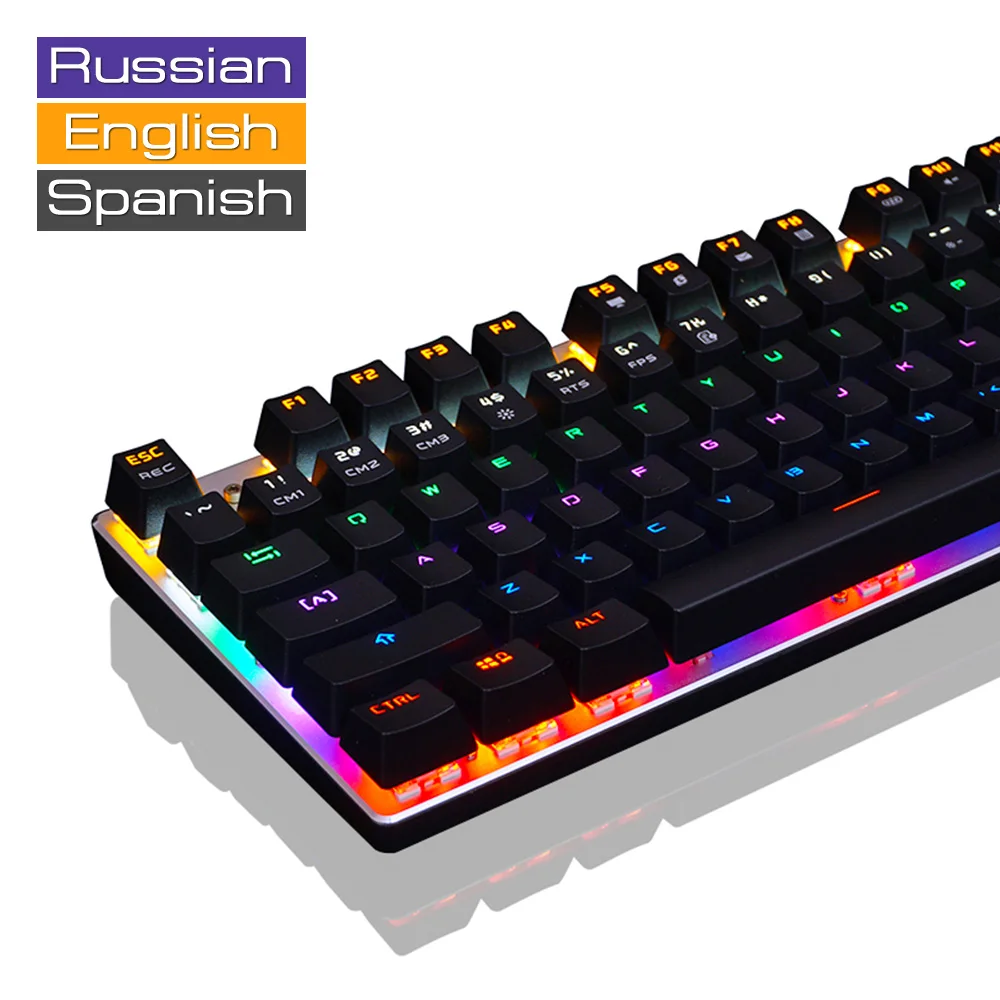 USB Проводная игровая клавиатура Механическая металлическая 87 клавиш