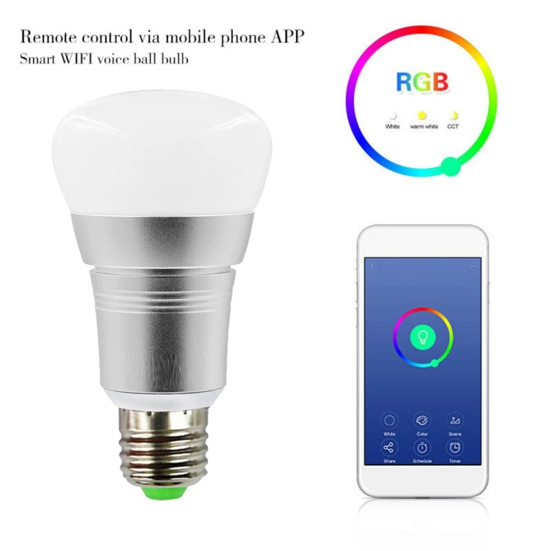 

85-265V E14/E26/E27/B22 RGB LED bulb Color Magic LED Night Light Lamp Dimmable Stage Light / Wifi Remote Control