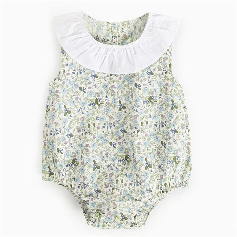 

New fashion Baby Girl Romper Summer Rompers Newborn Infant Baby Girls Floral vest Jumpsuit Sunsuit Outfits brand Clothes