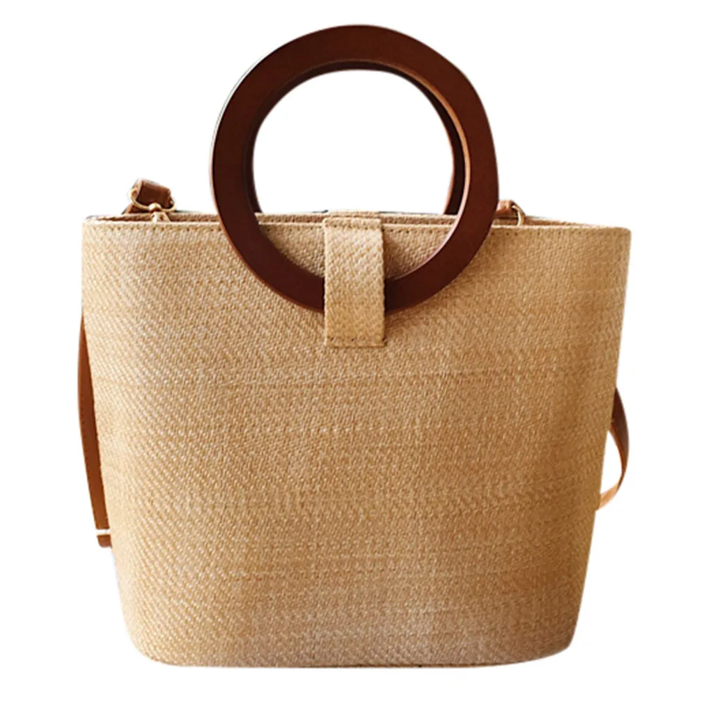 

Fashion Lady Vine Grass Woven Ring Handbag Versatile Shoulder Bag Messenger Bag bolsa feminina X