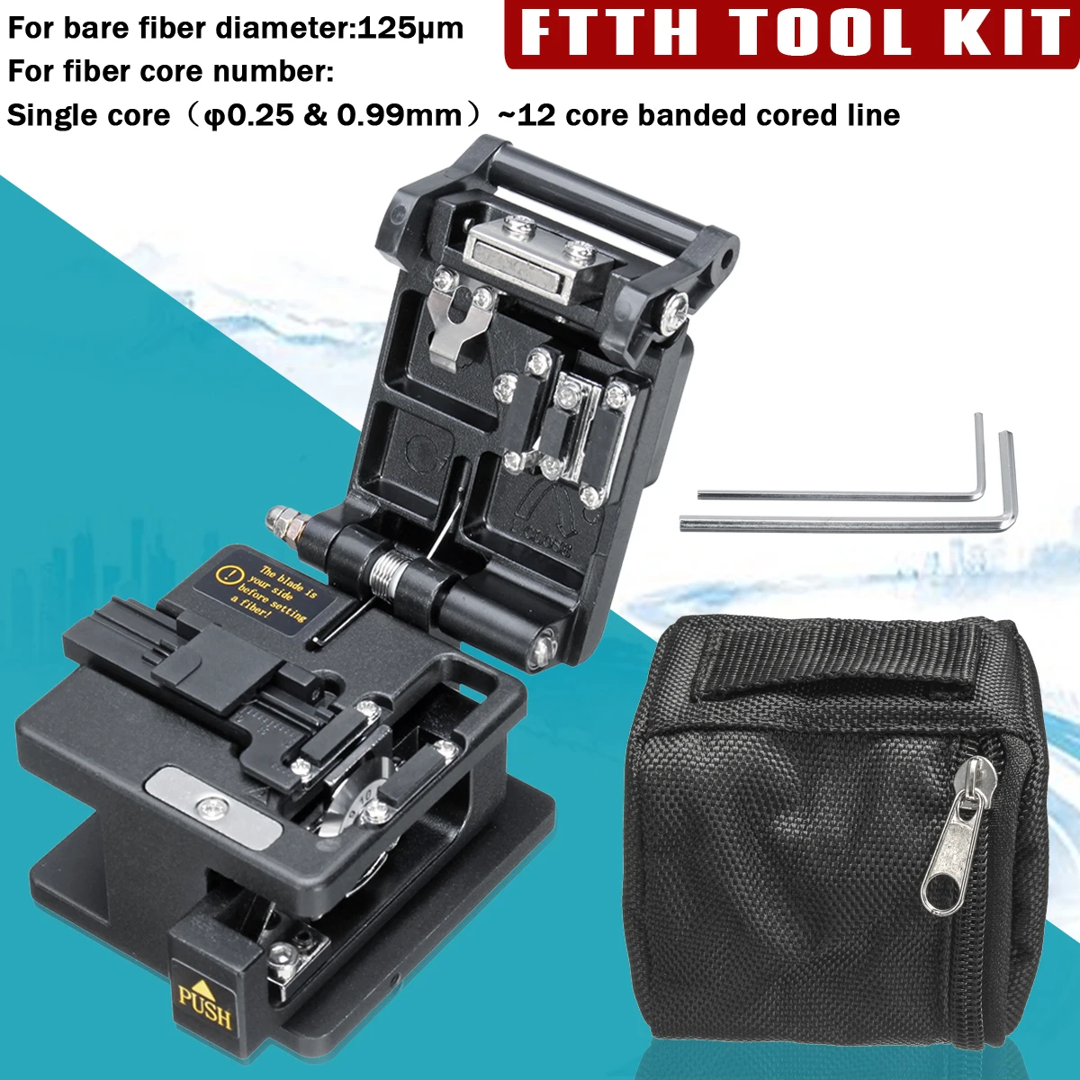 

Leory 1Pcs Fiber Cleaver Cable Cutting Knife FTTT Fiber Optic Equipment Knife Tools Cutter High Precision Fiber Cleavers