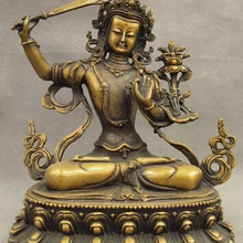 Bi002311 " Тибет Бронзовый Защитите Манджушри Манджушри Бодхисаттвы Будда Кван-инь Статуя