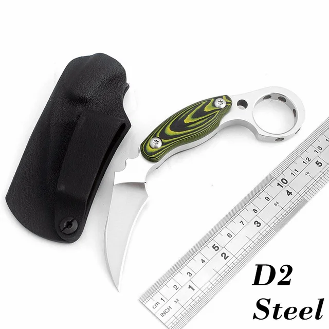 Koop Hoge kwaliteit D2 staal Karambit Mes Mikta handvat camping jacht