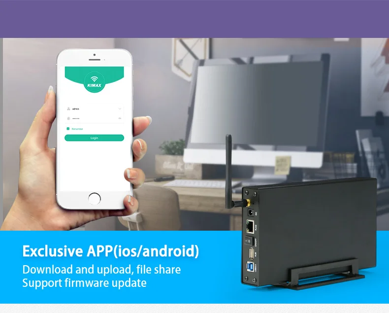 3,5 дюймов wifi HDD корпус беспроводной HDD управление эксклюзивное приложение для ios android PC телефон управление HDD через wifi Поддержка маршрутизатора