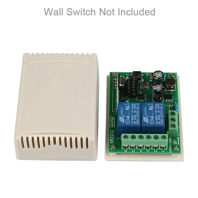 QIACHIP 86 стены Панель RF реле приемника 433 МГц Беспроводной удаленного Управление переключатель переменного тока 110 V 220 V 2 CH светодиодные лампы Smart Switch DIY - Цвет: 1 Receiver Only