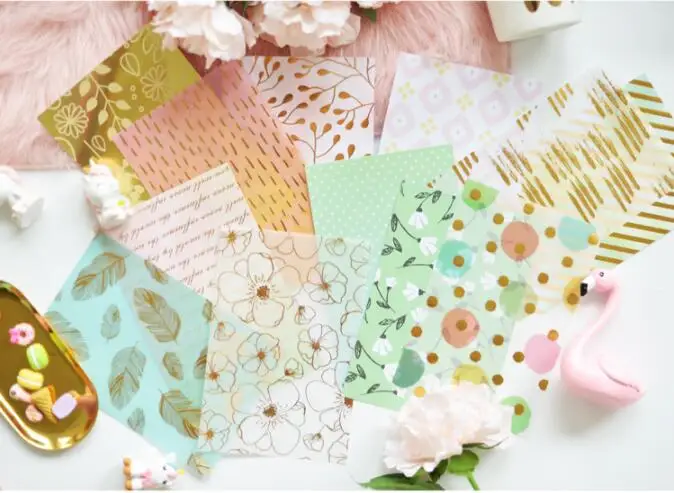 

Foil Cardstock Vellum Paper Craft Paper Pad for Scrapbooking Happy Planner/Card Making/Journaling Project/Home Deco