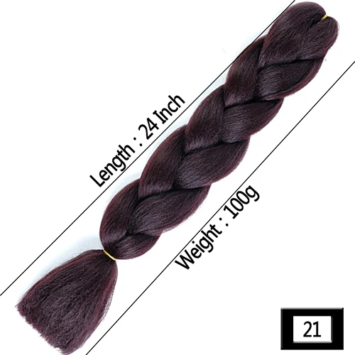 DIFEI 100 г/упак. огромные косички волос Омбре три тона цветные синтетические крючком косички прическа косички волос - Цвет: P18/22