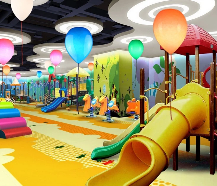 Стеклянная баллонная лампа шар Lamparas De Techo Colgante Infantil освещение игровых площадок
