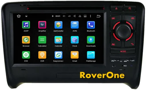 Clearance RoverOne Quad Core Android 7.1 Autoradio GPS Navi Car Multimedia Player For Audi TT TTS MK2 2006-2013 DVD Bluetooth Mirror Link 2