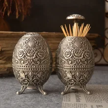 Антикварная Оловянная металлическая Автоматическая Подставка Для Зубочисток держатель для специй распределитель зубочисток домашний декор YQT036