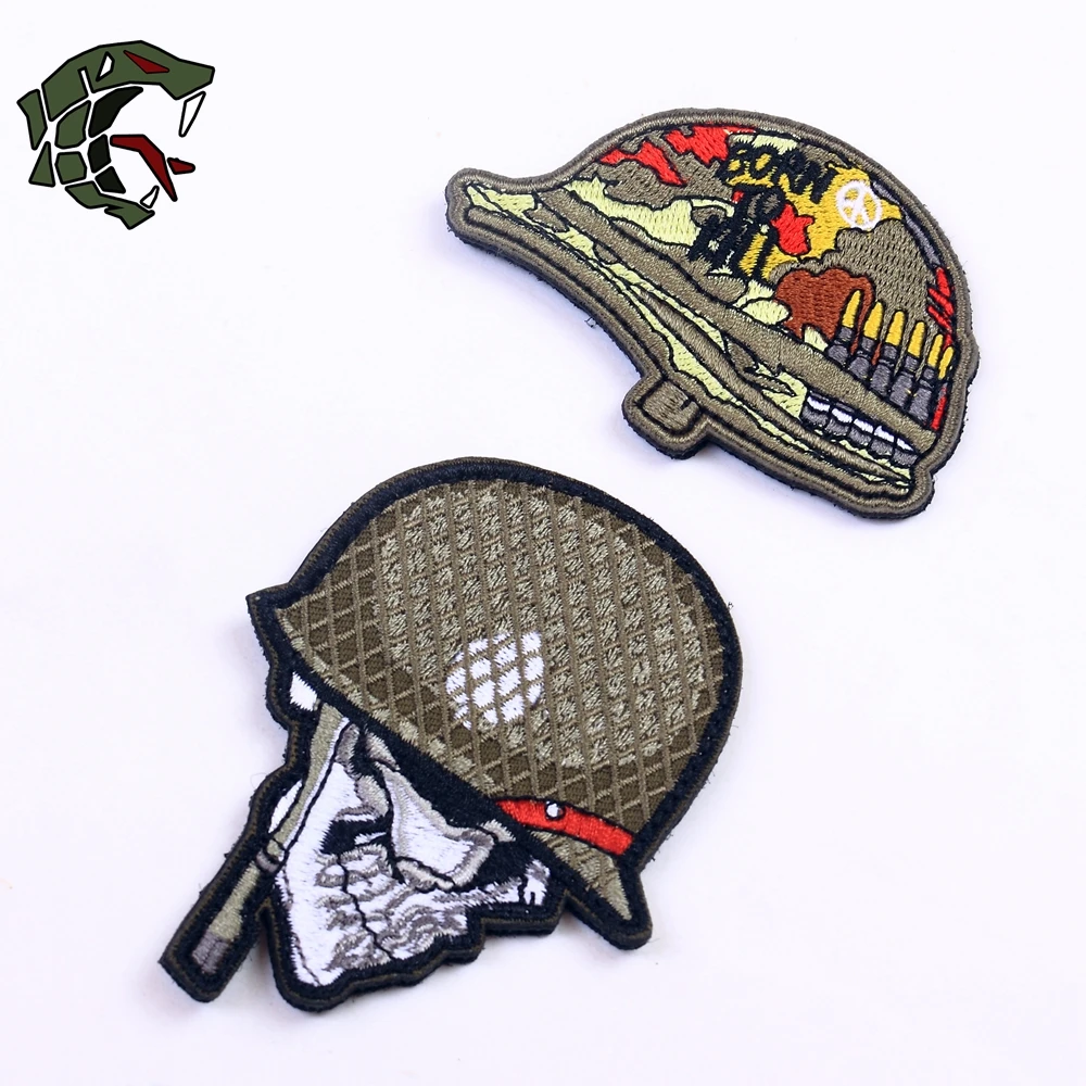 

TSNK Enthusiasts "HELMET" Tactical Morale Patch Army Badge Armlet