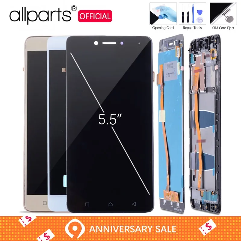 

5.5" Display For Lenovo K6 Note LCD Display Touch Screen with Frame For Lenovo K6 Note k53a48 LCD Replacement Parts