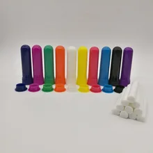 100 компл./лот ароматерапия контейнеры для носовых ингаляторов пустой для эфирного масла, контейнеры для носовых ингаляторов трубка с высоким качеством ватные тампоны