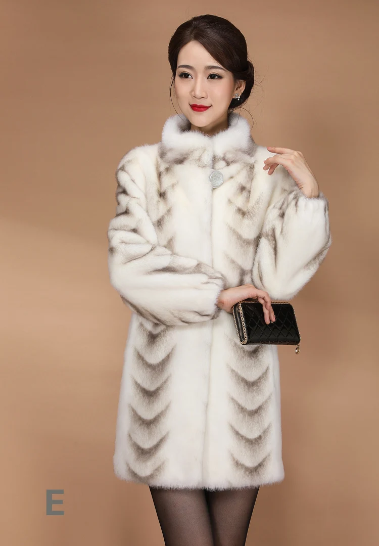 Зимнее женское пальто из искусственного меха, высокое качество, норка, тонкая белая Толстая теплая куртка размера плюс, женские пальто, длинные меховые пальто, пальто 4XL 827