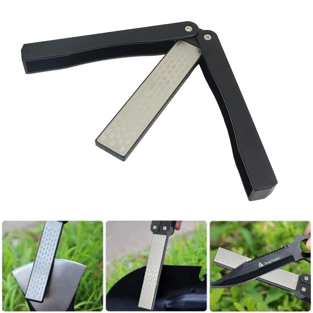 

Double Sided Folded Pocket Cutter Whetstone Diamond Cut Sharpener Stone For Camping Sharpening Hone DC156