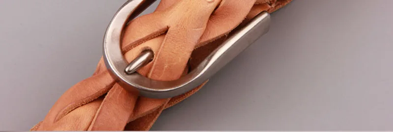 FAJARINA Ladies Fashion Design Pure Cow Skin Leather Belt Retro Styles Weave All-match Manual Cowhide Belts for Women N17FJ225 ladies belt